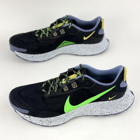 Nike Pegasus Trail 3 Black Green Men's Running Shoes Sneakers Strike DA8697 004 - Picture 3 of 12